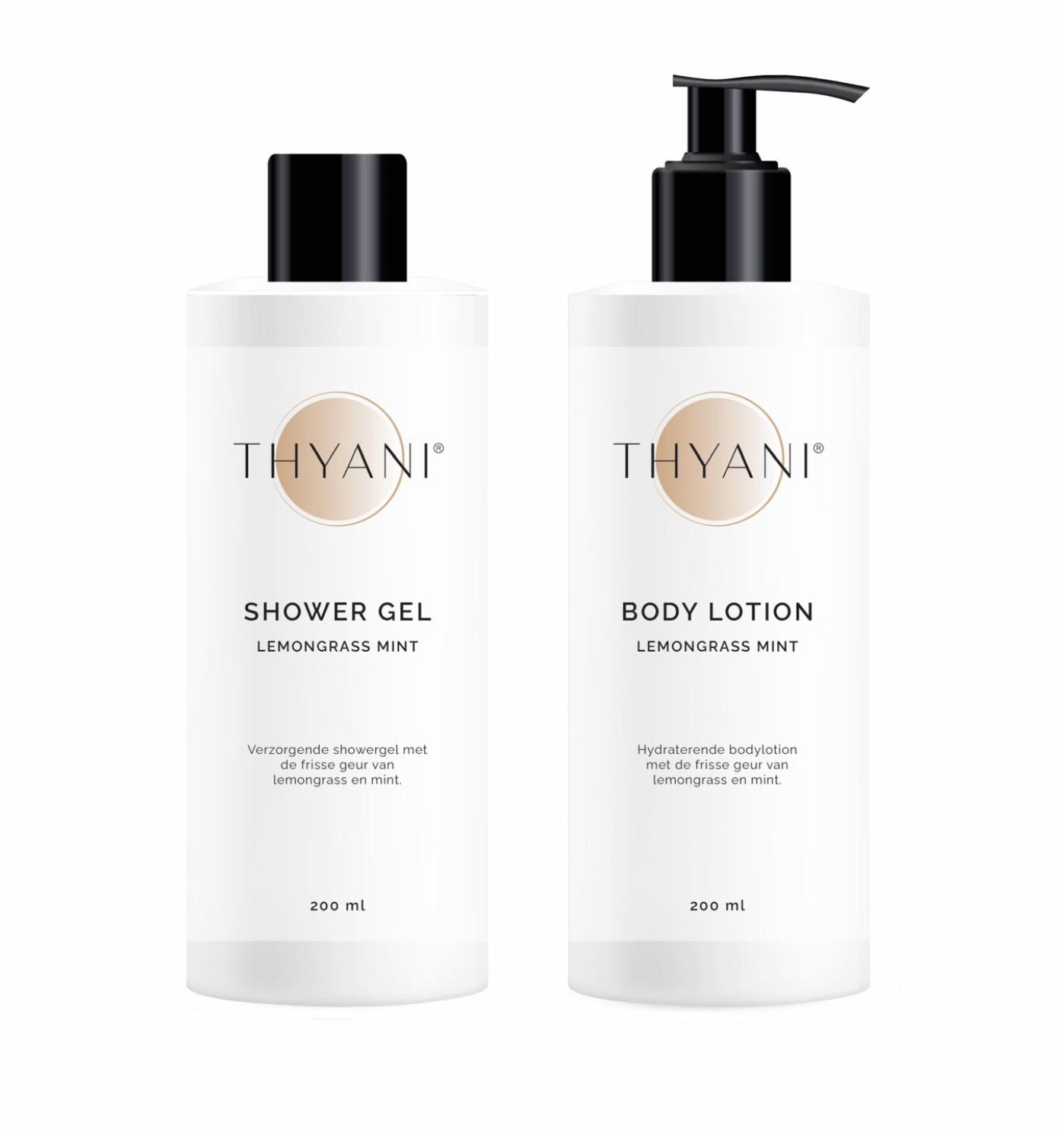 Lemongrass mint shower gel en bodylotion set